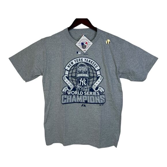 Yankees 2009 27 Times World Series Champions Adult Medium New W/ Hologram - Picture 1 of 12